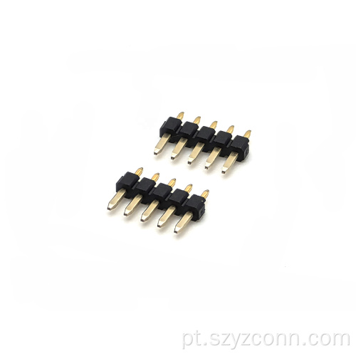 Cabeçalho de pino de 2,54 mm em linha única reta 5P